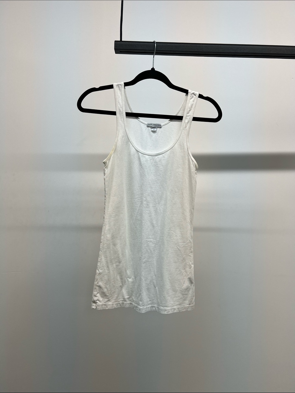 James Perse White Scoop Neck Tank